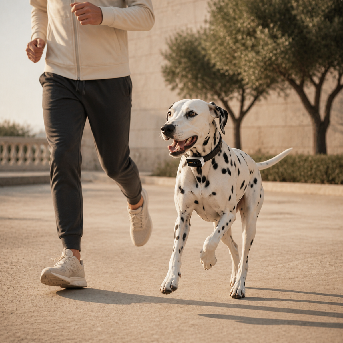 Dalmatian jogging with PAWFIT 3